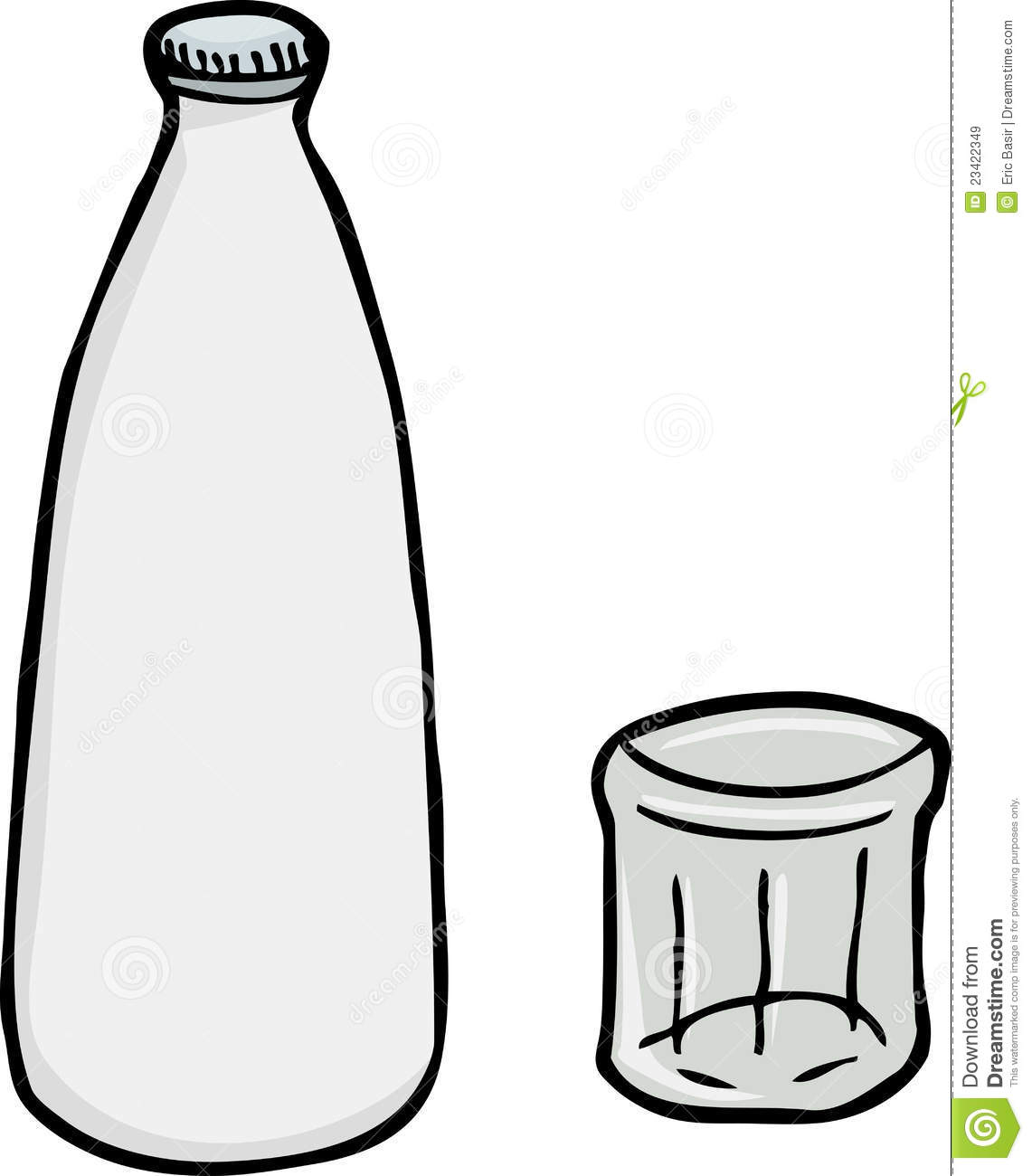 Glass Of Milk Clipart Milk Bottle Glass 23422349 Jpg