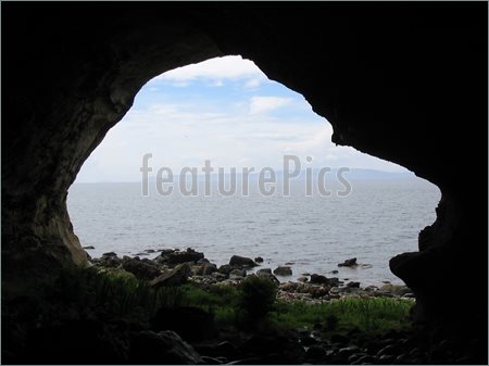 Image Of Cave With Sea View Arran  Stock Picture To Download At