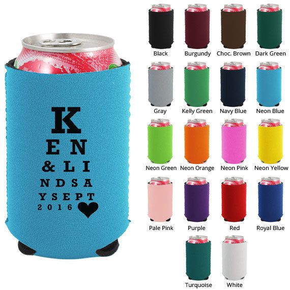 Neoprene Wedding Coozies  Clipart 1638  Vision Exam   Personalized