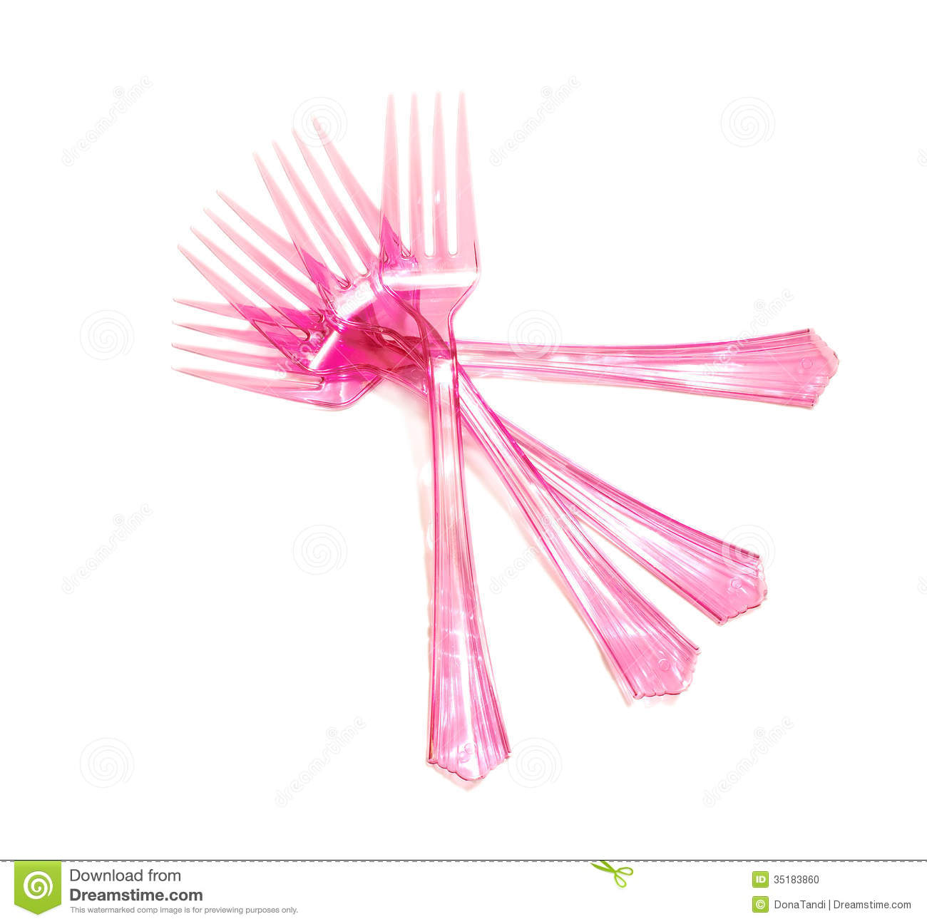 Pink Plastic Fork Stock Photo   Image  35183860