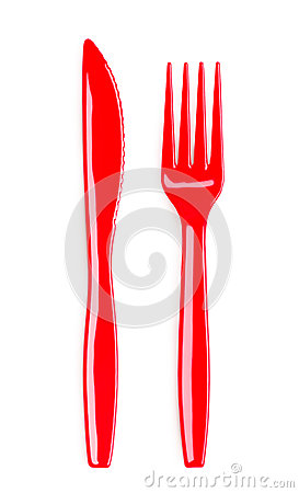 Plastic Fork And Knife Stock Photo   Image  43062198