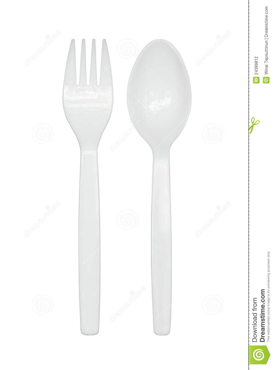Plastic Spoon And Fork Stock Photography   Image  24389812
