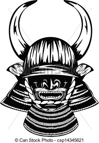 Samurai Helmet With Horns Menpo With Yodare Kake   Csp14345621