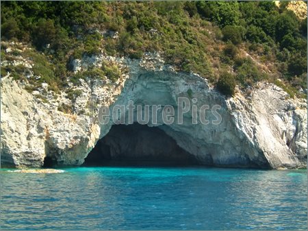 Sea Cave On Paxos Picture  Image To Download At Featurepics Com