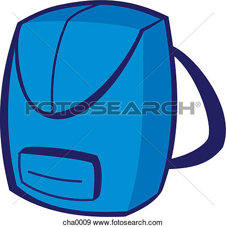 Stock Illustration Of A Blue Back Pack Cha0009   Search Vector Clipart