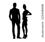 Vector Fashion Man And Woman Silhouettes 