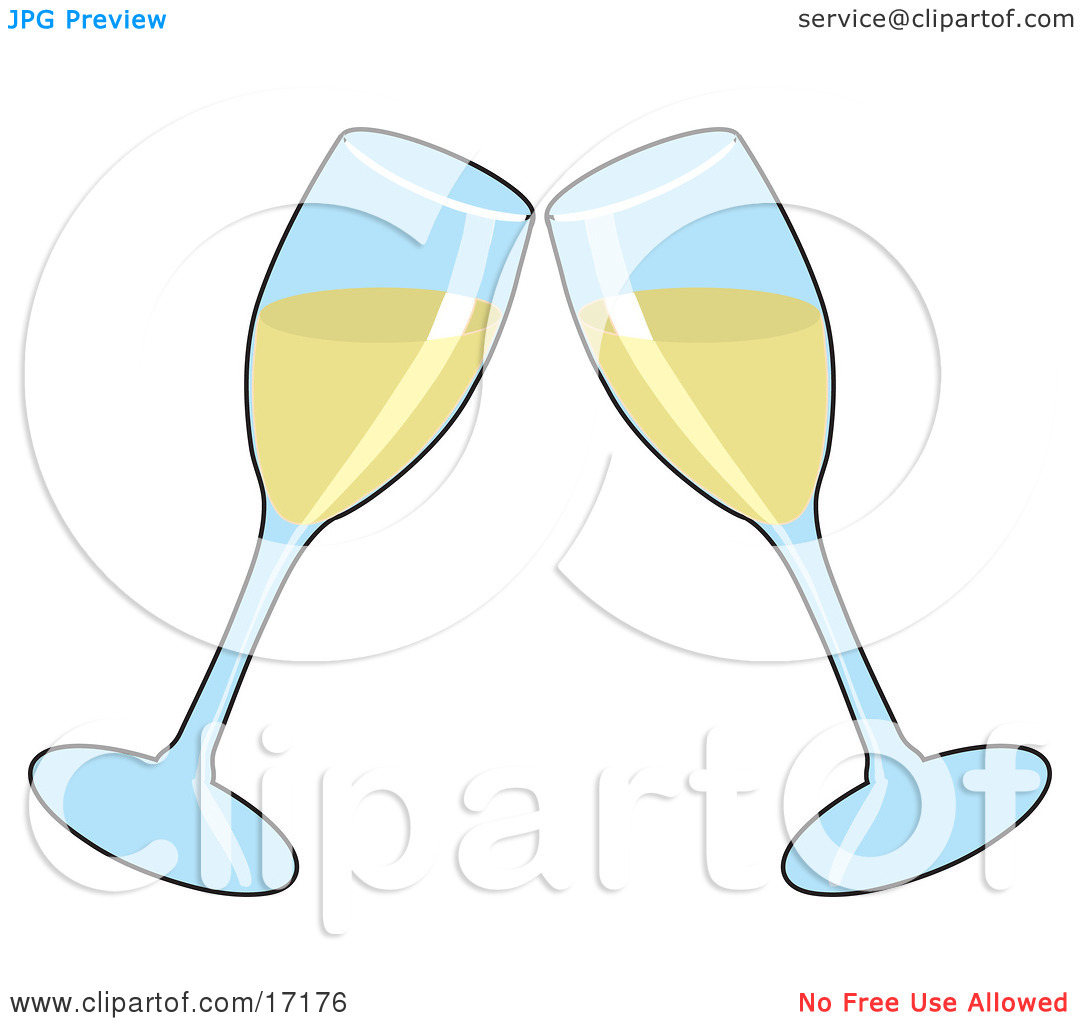 Wine At A Wedding Anniversary Or Other Event Clipart Illustration By