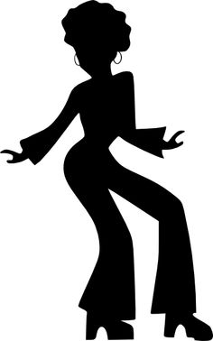 70s Disco Clip Art   Afro Dancing Woman Clip Art More