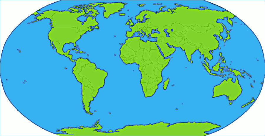 Blue Green World Map   Http   Www Wpclipart Com Geography World Maps