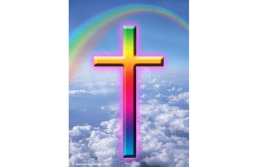C12 Rainbow Cross In Sky Wallpaper