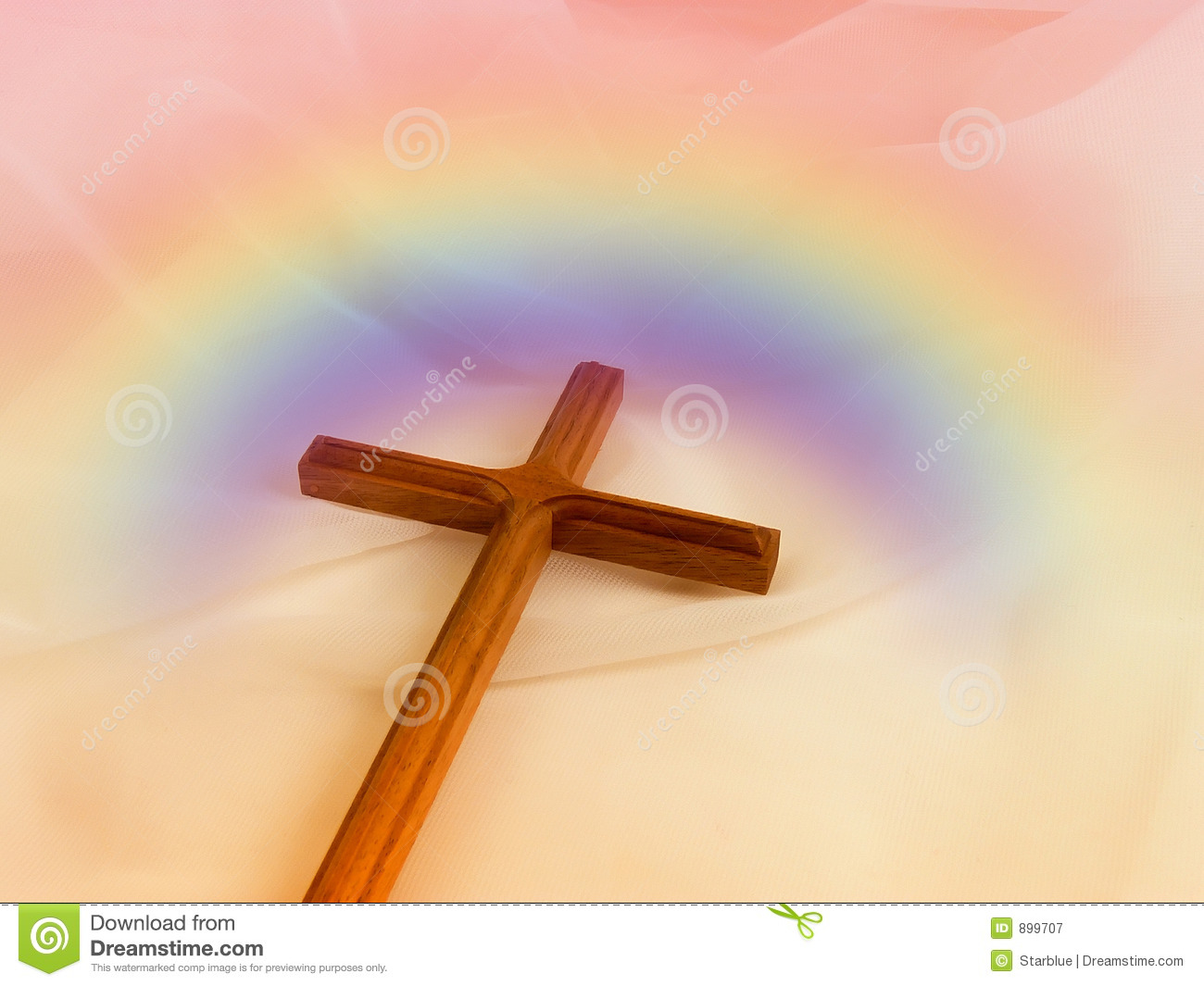 Cross With Rainbow Royalty Free Stock Photography   Image  899707