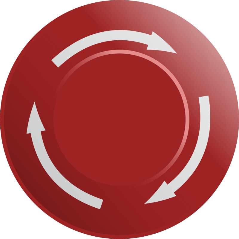 Emergency Off By Twx   Stop Button With Three Arrows