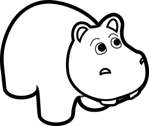 Hippo Line Art Thestructorr Hippo Clipart Free Png