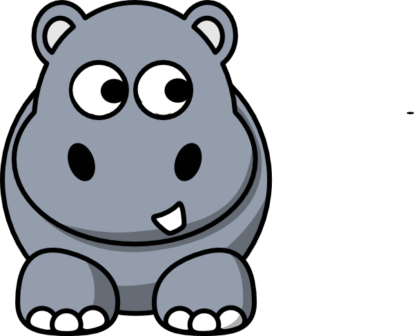 Hippo Looking Right Clip Art At Clker Com   Vector Clip Art Online