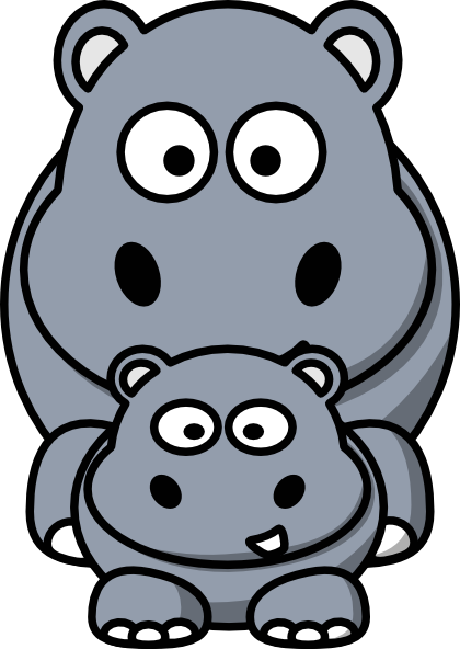 Hippo Mom Clip Art At Clker Com   Vector Clip Art Online Royalty Free