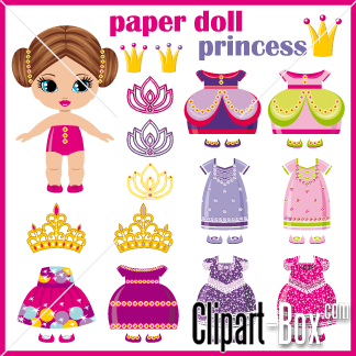Related Princess Paper Doll Cliparts