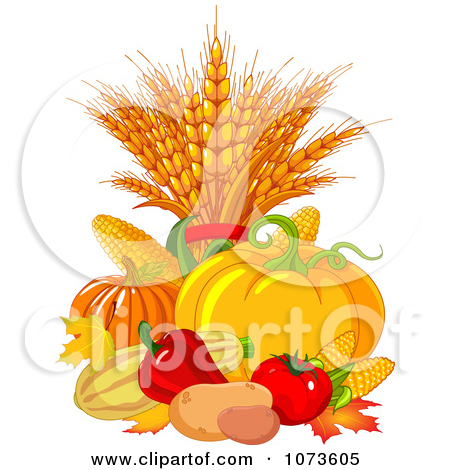 Royalty Free  Rf  Clipart Illustration Of A Fall Harvest Background Of