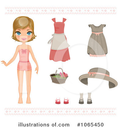 Royalty Free  Rf  Paper Doll Clipart Illustration By Melisende Vector