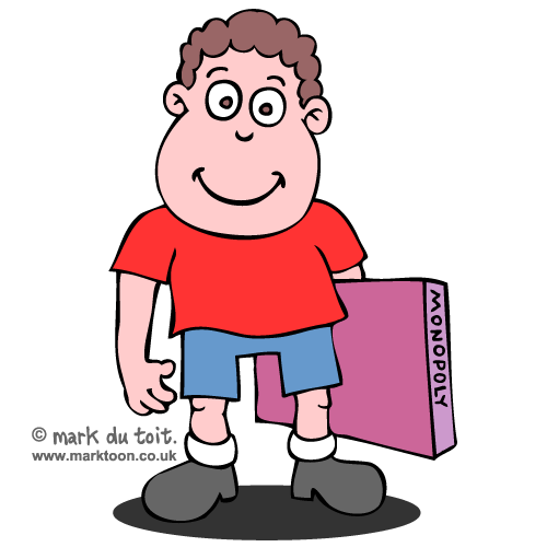 Tall Boy Clipart Boy Holding Monopoly Game