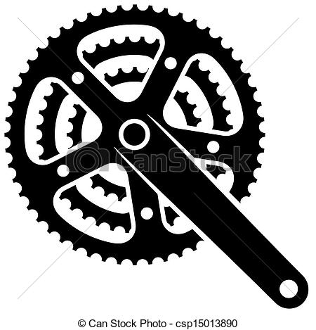 Vector   Vector Bicycle Cogwheel Sprocket Crankset Symbol   Stock