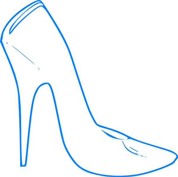 Blue High Heel Clip Art At Clker Com   Vector Clip Art Online Royalty
