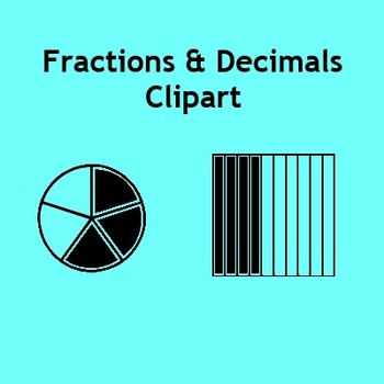 Fractions   Decimals Clip Art Fraction And Decimal Models