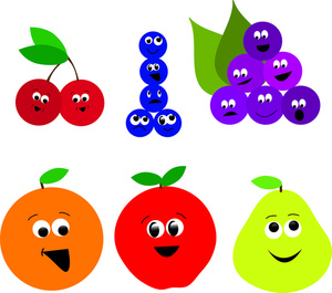 Fruit Clipart Image   Cartoon Fruit With Faces