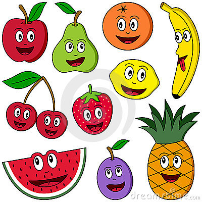 Funny Sayings Funny Fruit  Assorted Fruits Stock Image Cute Cartoons