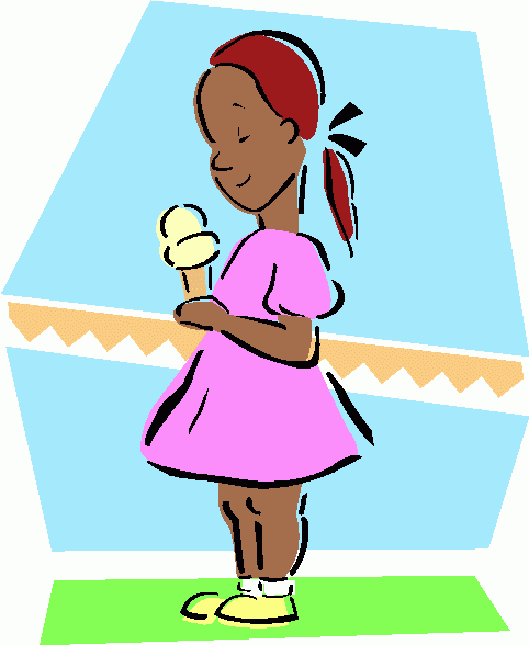 Girl With Ice Cream 2 Clipart   Girl With Ice Cream 2 Clip Art