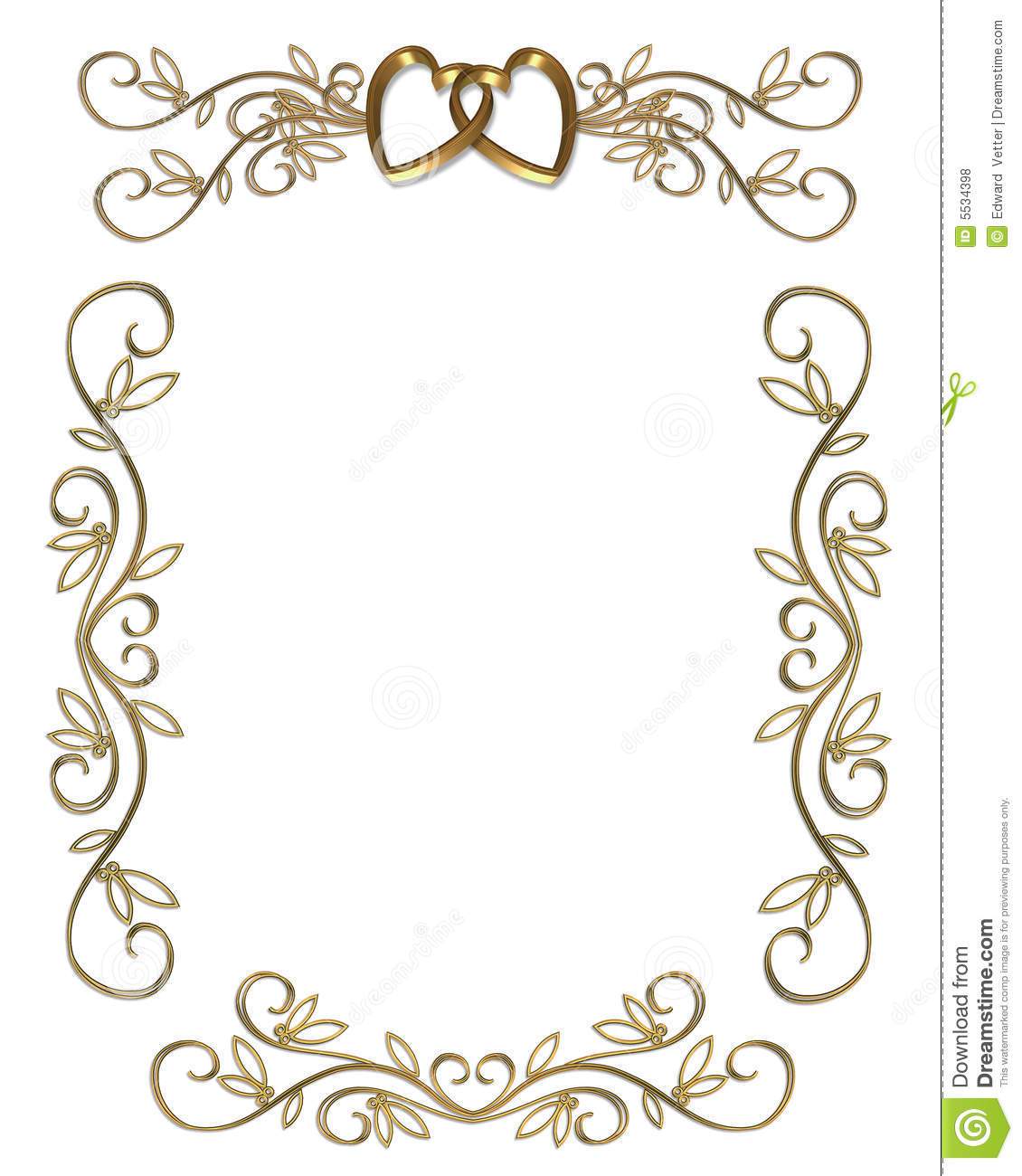 Gold Wedding Invitation Borders Free Clip Art