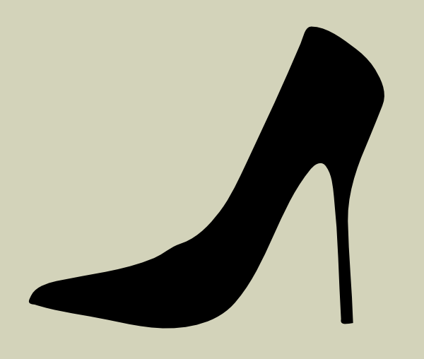 High Heel Silhouette With Cream Background Clip Art At Clker Com    