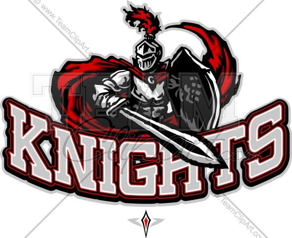 Knights Clipart   School Or Team Logo With Knights Text