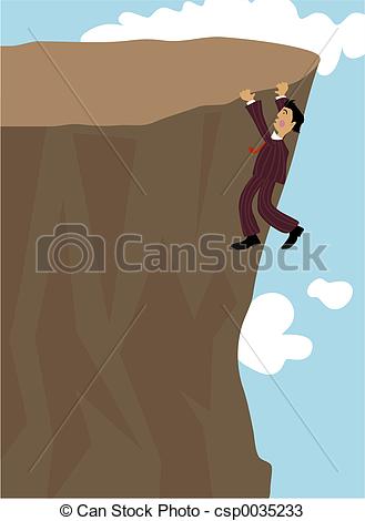 Of Cliff Hanger   Man Hanging On A Cliff Csp0035233   Search Clipart    