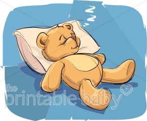 Sleeping Teddy Bear Clipart   Teddy Bear Baby Clipart