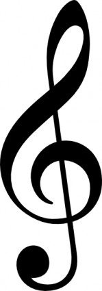 Treble Clef Without Line Clip Art Free Vector In Open Office Drawing    
