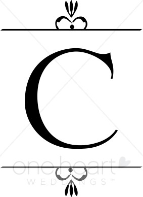 Wedding Monogram C Clipart