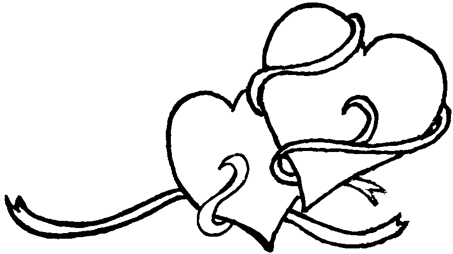 Black 2 Heart Clipartgallery For Double Heart Clipart Black And White