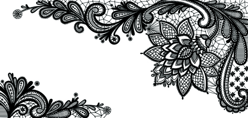 Black Lace Backgrounds Vector Material 05 Download Name Black Lace