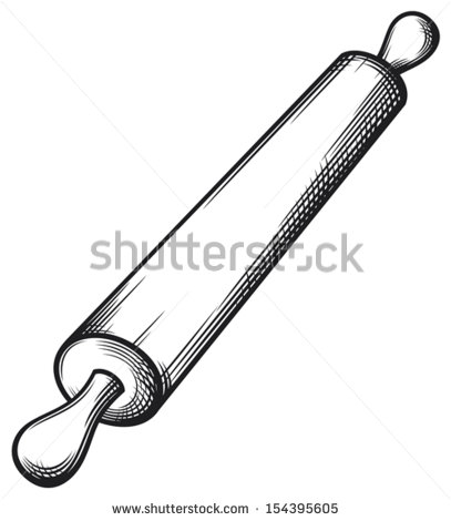 Black Rolling Pin Clipart Rolling Pin   Stock Vector