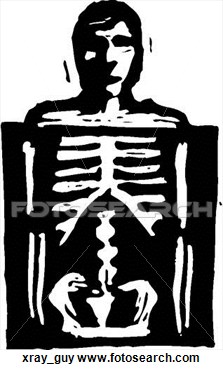 Clip Art Of X Ray Guy Xray Guy   Search Clipart Illustration Posters