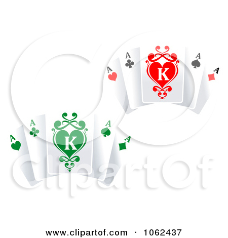 Clipart Ace Playing Cards Digital Collage   Royalty Free Vector    