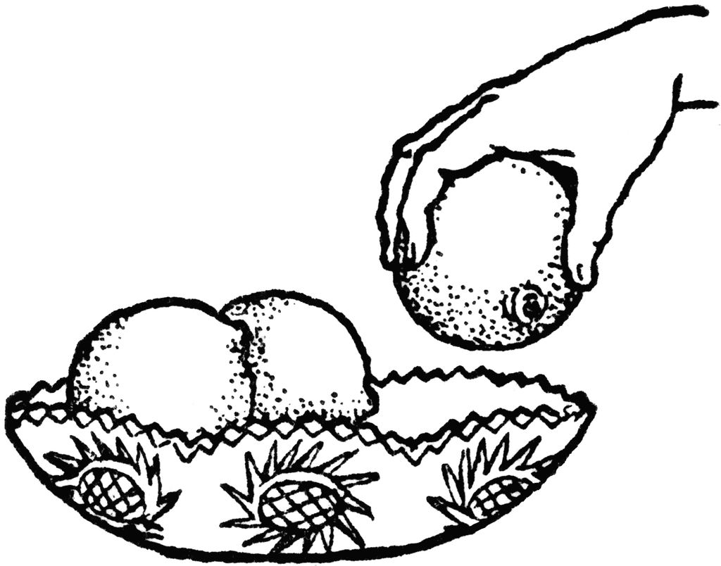 Hand Taking Fruit From Bowl   Clipart Etc