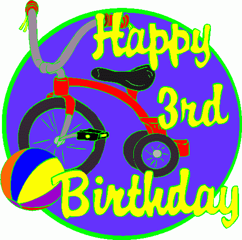 Happy 3rd Birthday 3 Clipart   Happy 3rd Birthday 3 Clip Art