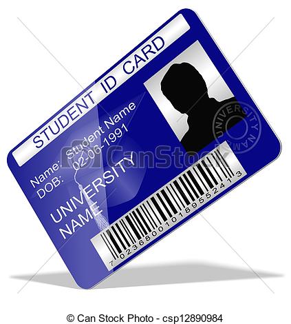Illustration Of Student Id Card   3d Illustration Of A Student Id