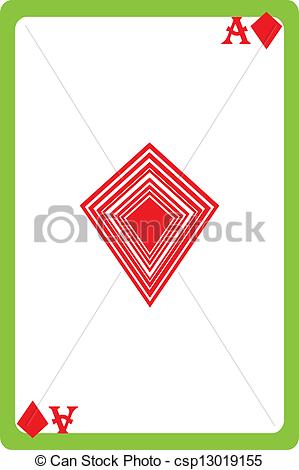     Playing Card Representing The Ace Of Diamonds One Element Of A Deck