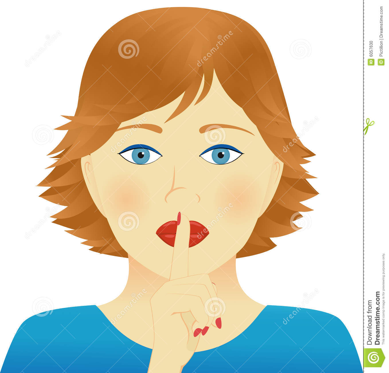 Quiet Lips Clipart Finger On Her Lips Saying