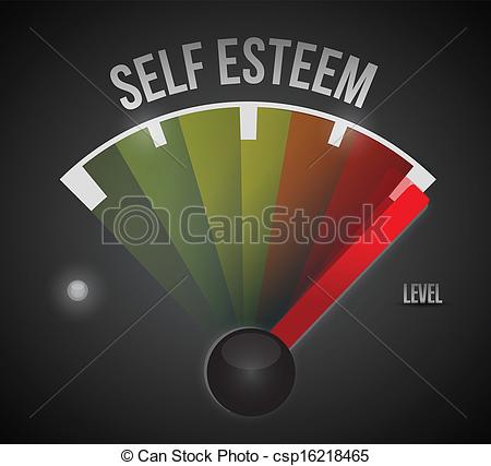 Self Esteem Level Measure Meter From Low To High Concept Illustration
