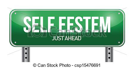 Self Esteem Road Sign Illustration Design   Csp15476691