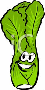 Smiling Head Of Bok Choy Clipart Image