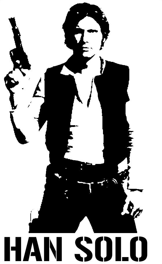 Star Wars   Han Solo Stencil